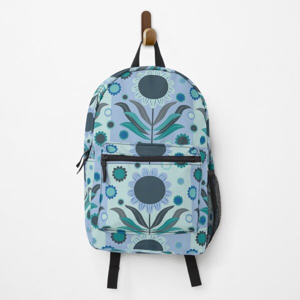 Item preview, Scandinavian Retro Flowers in Blue and Green designed and sold by Anne-Leue.