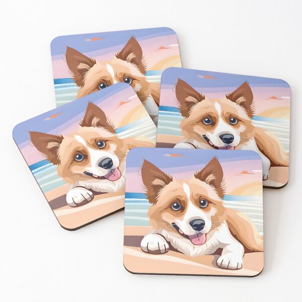 Item preview, Beautiful dog on the beach designed and sold by worldshopcolor.