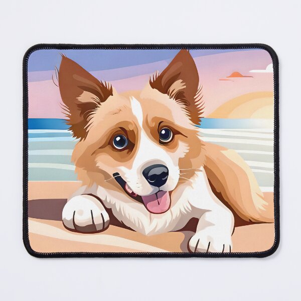 Item preview, Beautiful dog on the beach designed and sold by worldshopcolor.