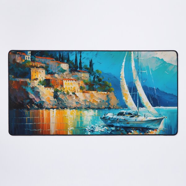 Item preview, A boat in front of an old city designed and sold by Cr-AI-tive.