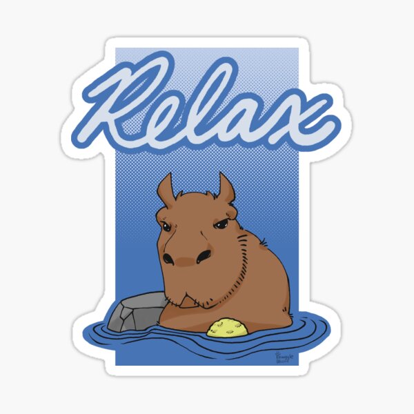 Hotspring Capybara Sticker