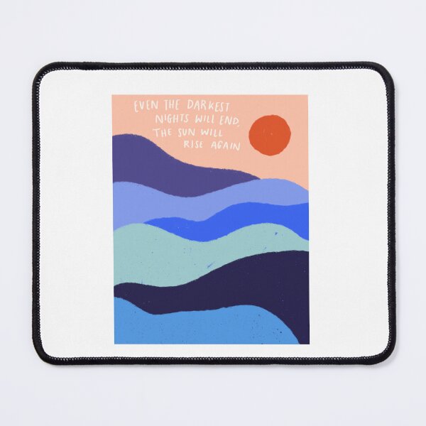 Item preview, the sun will rise again, inspirational quote design, colorful aesthetic boho valleys sunset designed and sold by ⋒ andie noel.