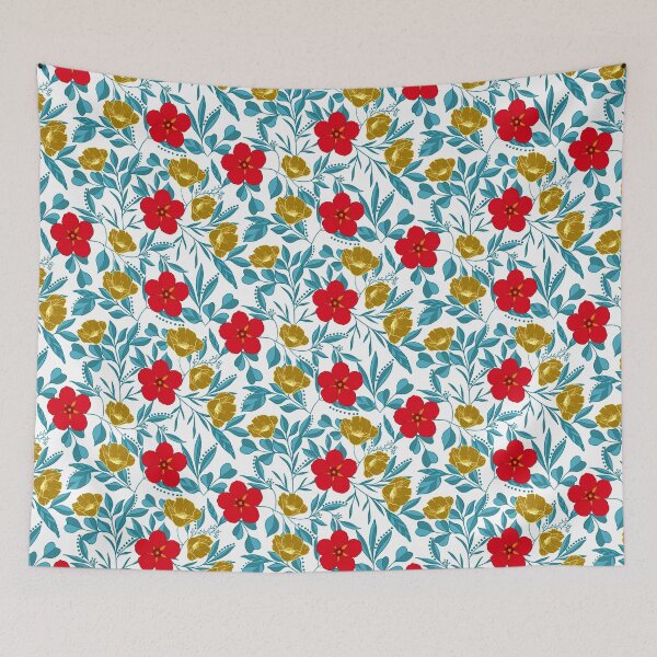 Item preview, Red Forget-Me-Not-Flower - White designed and sold by JaselviiStudio.
