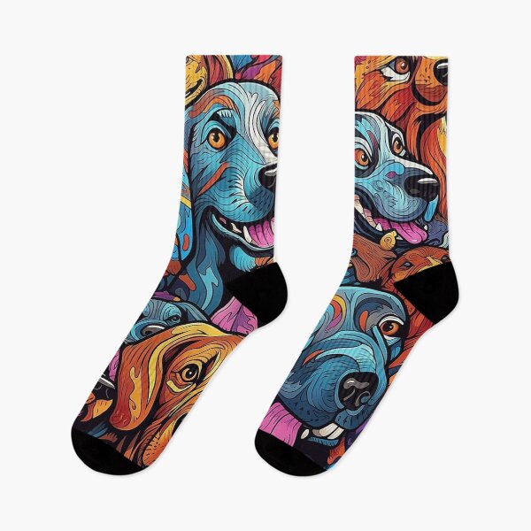 Item preview, Abstract Graffiti Dogs Pattern designed and sold by Desfix.