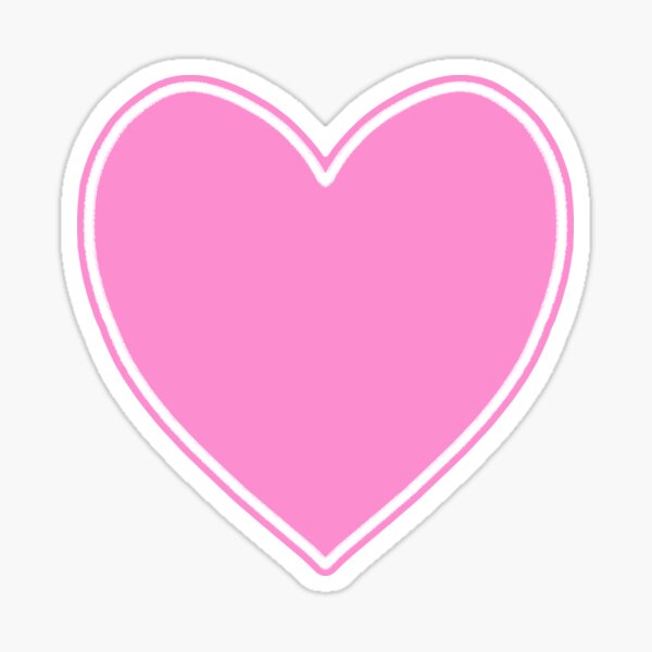 Pink Heart Sticker for Sale by Whoopsidoodle