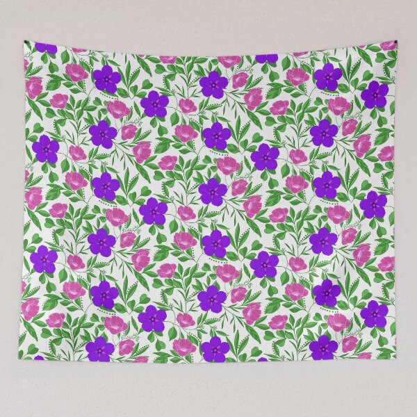 Item preview, Purple Forget-Me-Not-Flower - White designed and sold by JaselviiStudio.
