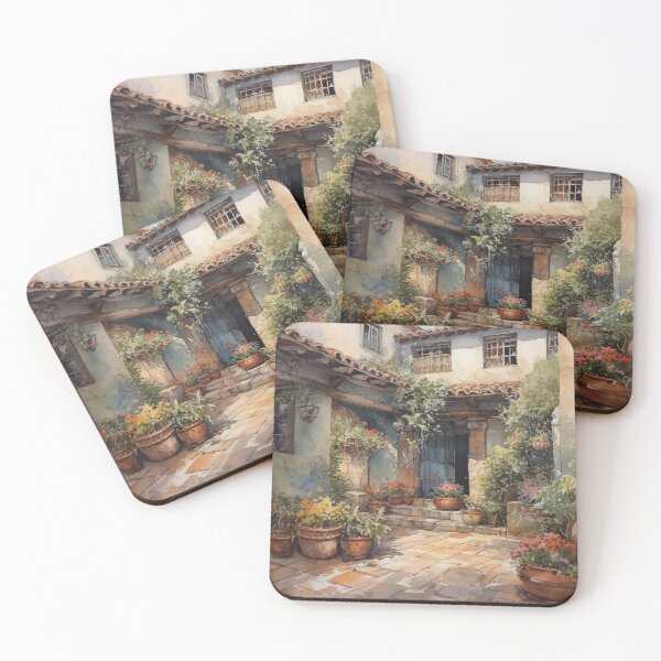 Artikelvorschau, Aquarell-Design für spanische Innenhöfe: Bringen Sie einen Hauch von Spanien in Ihr Leben entworfen und verkauft von bigboxofstuff.