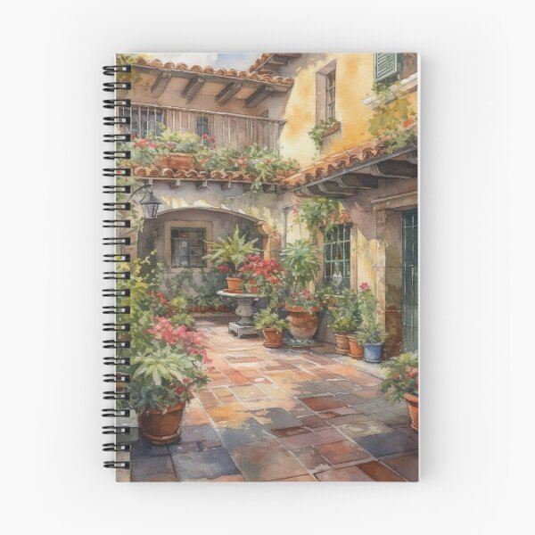 Item preview, Spanish Courtyards Watercolor Design: Bring a Touch of Spain to Your Life designed and sold by bigboxofstuff.