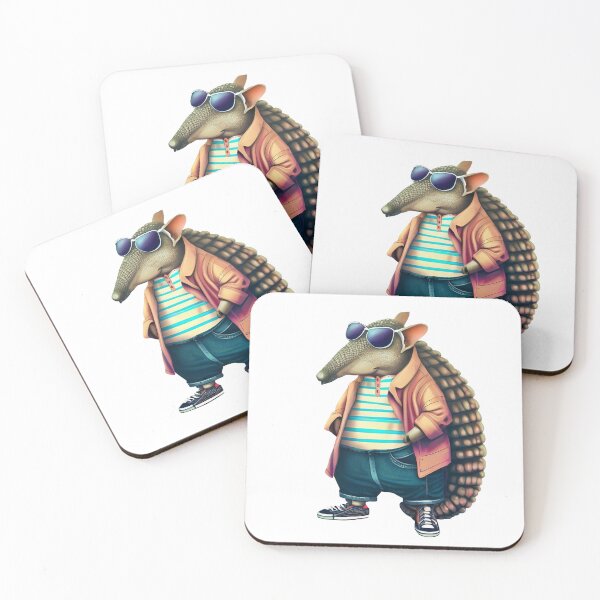 Item preview, Hipster Armadillo V2 designed and sold by HipsterAnimals.