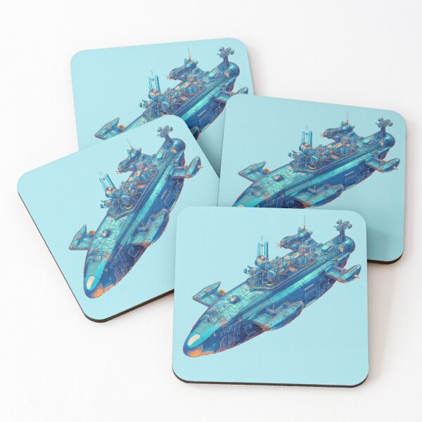 Item preview, Futuristic Psychedelic Navy Submarine designed and sold by WallGarden.