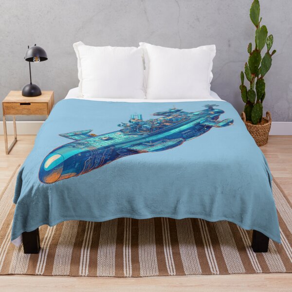 Item preview, Futuristic Psychedelic Navy Submarine designed and sold by WallGarden.