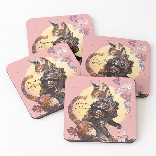 Item preview, Samurai Princess- Samurai cat princess- Princess Samurai- Samurai Warrior princess designed and sold by Janetlousart.