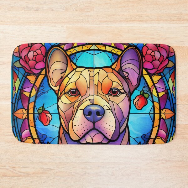 Item preview, Stained Glass Pittie designed and sold by Pittie Dog Club.