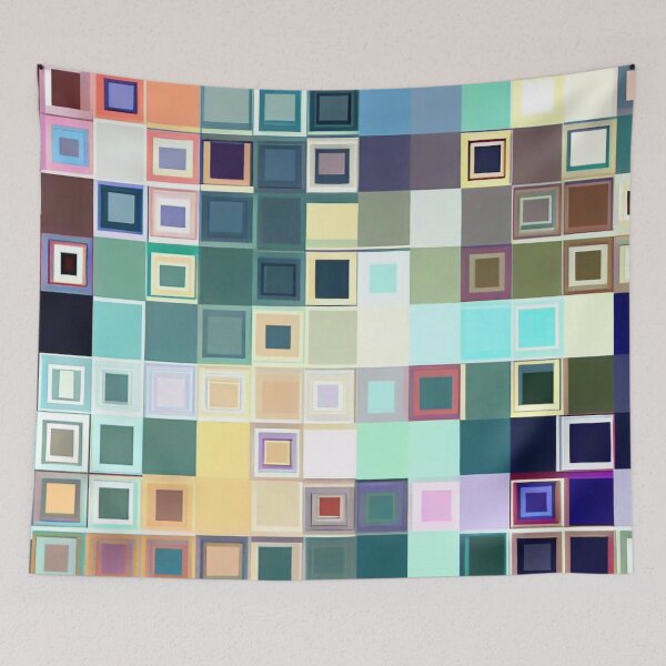 Item preview, abstract-colored squares laid out randomly but symmetrically designed and sold by JaroDesign2023.