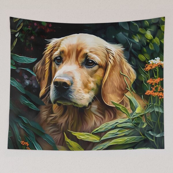 Item preview, A dog in the garden 5 designed and sold by Cr-AI-tive.