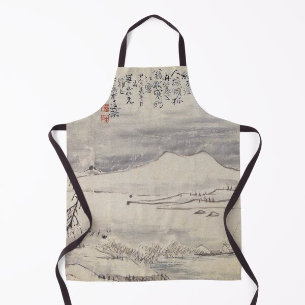 Item preview, Korean Painting Minhwa Fishing Alone in a Snowy River designed and sold by tangerinemars.