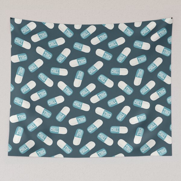 Item preview, Chill Pills - blue/blue designed and sold by littlearrow.