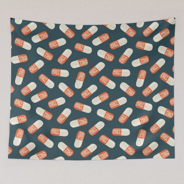 Item preview, Chill Pills - red/dark blue designed and sold by littlearrow.
