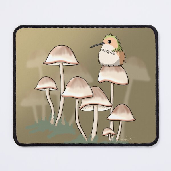 Item preview, Tiny Hummingbird, Tiny Mushrooms designed and sold by RhondaLuluArt.