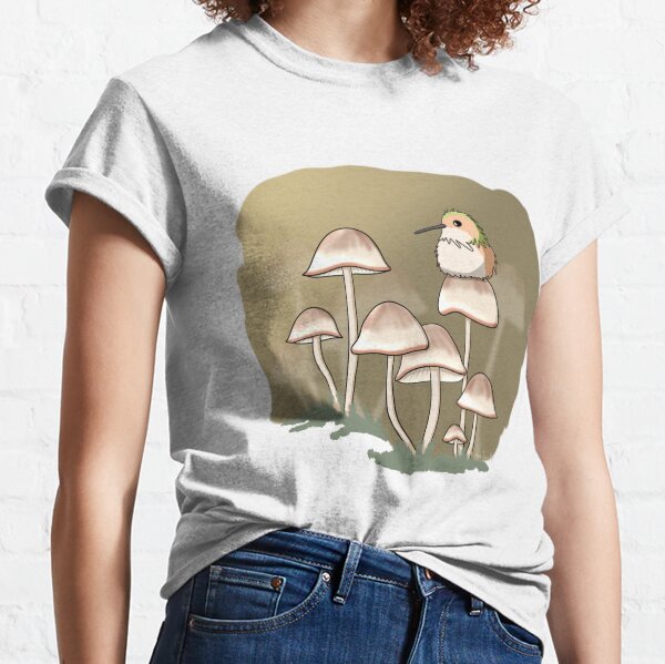 Tiny Hummingbird, Tiny Mushrooms Classic T-Shirt