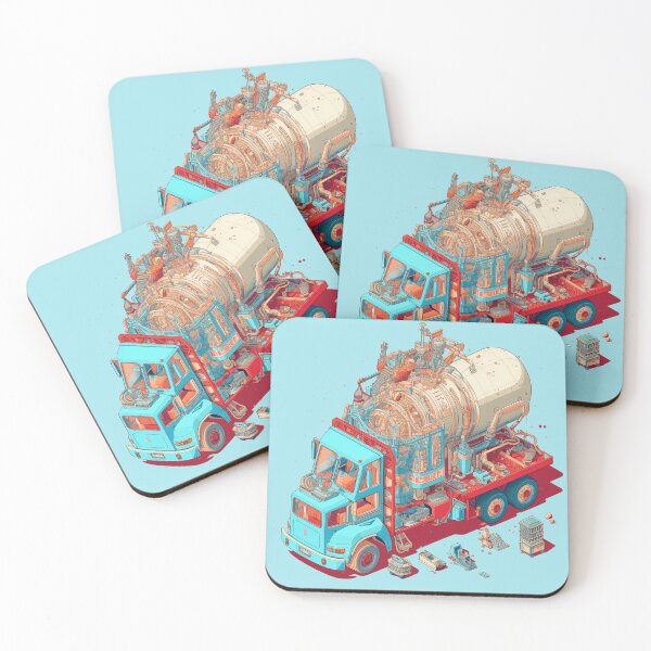 Item preview, Futuristic Psychedelic Cement Truck designed and sold by WallGarden.