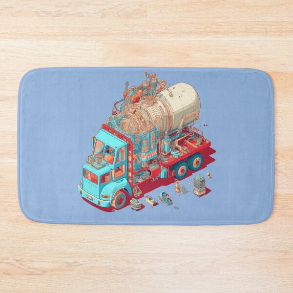 Item preview, Futuristic Psychedelic Cement Truck designed and sold by WallGarden.