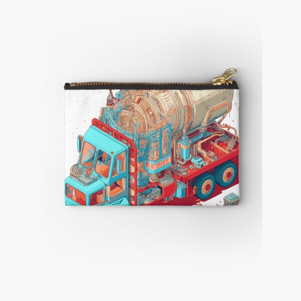 Item preview, Futuristic Psychedelic Cement Truck designed and sold by WallGarden.