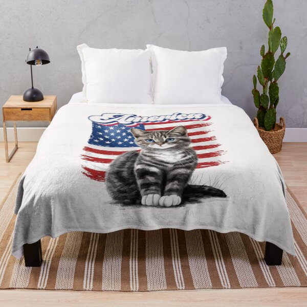 Item preview, Cute America Cat designed and sold by HappyLifeCreate.