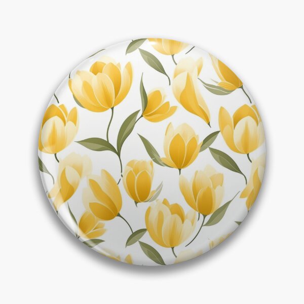 Item preview, Yellow Daffodil Pattern on White Background 2 designed and sold by ArtfulAda.