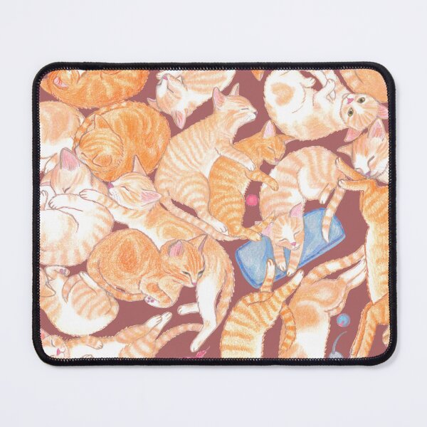 Item preview, sleeping ginger cats on terracotta designed and sold by EllenLambrichts.