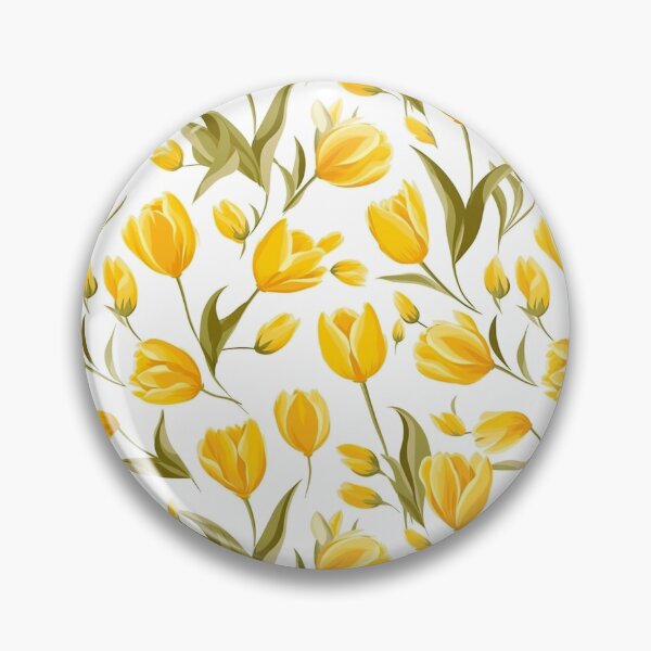 Item preview, Yellow Daffodil Pattern on White Background 4 designed and sold by ArtfulAda.