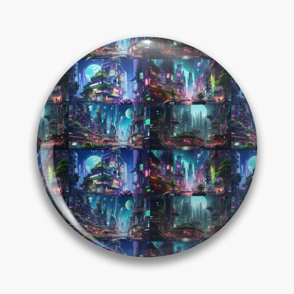 Item preview, Cyberpunk City Pattern designed and sold by hennahsheikh.