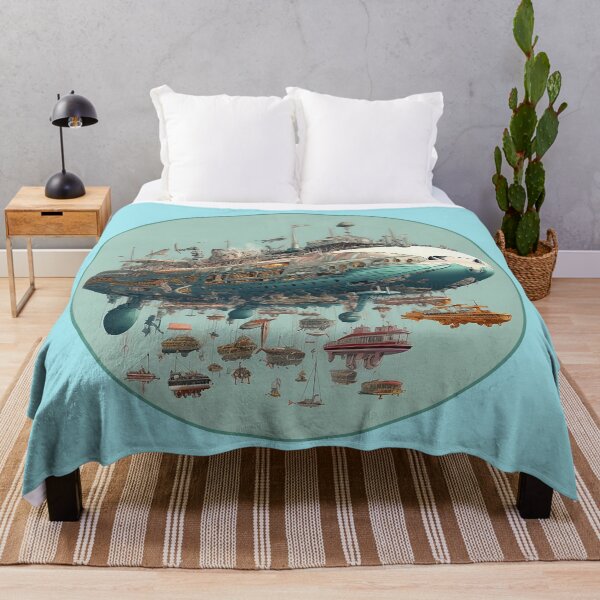 Item preview, Psychedelic Futuristic Style Blimp designed and sold by WallGarden.