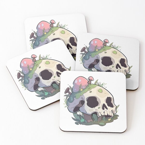 Item preview, Skull with Botany and Mushrooms designed and sold by Olorin97.