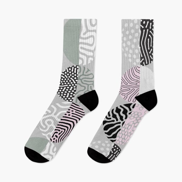 Item preview, Mid-Mod and Ethnic Pattern clash 1. Grey, Pink and sage designed and sold by Dominiquevari.