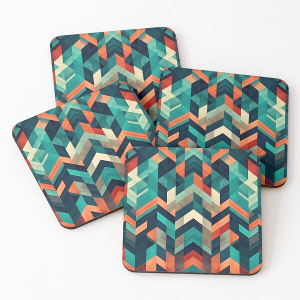 Item preview, Abstract pattern made with multiple layers of geometric images designed and sold by HaberkaDesign.