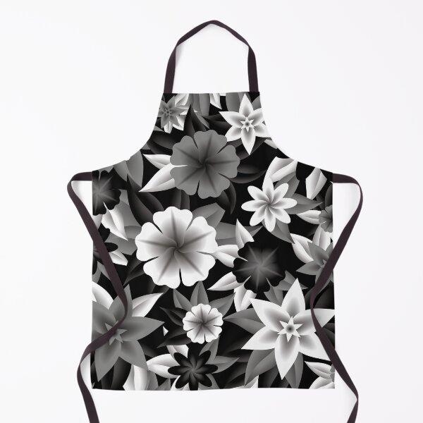 Item preview, Black and white flowerbed pattern designed and sold by Gevrex.