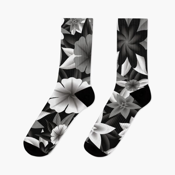 Item preview, Black and white flowerbed pattern designed and sold by Gevrex.