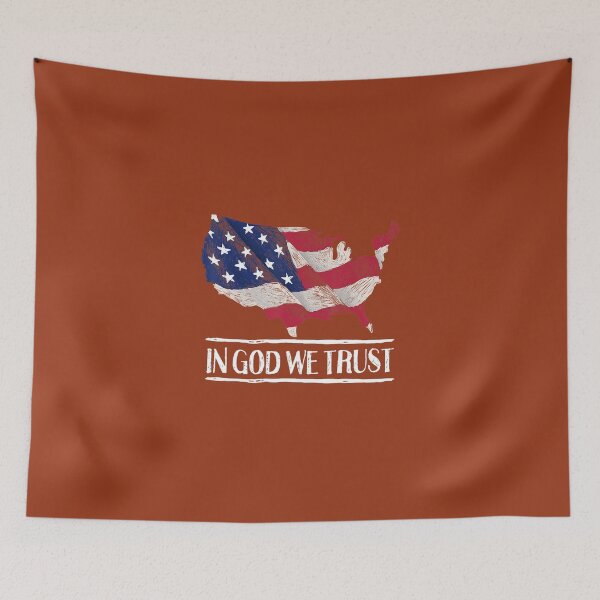 Item preview, In God We Trust Patriotic Christian 4th of July USA Flag 		 designed and sold by sylwkanazjwal.
