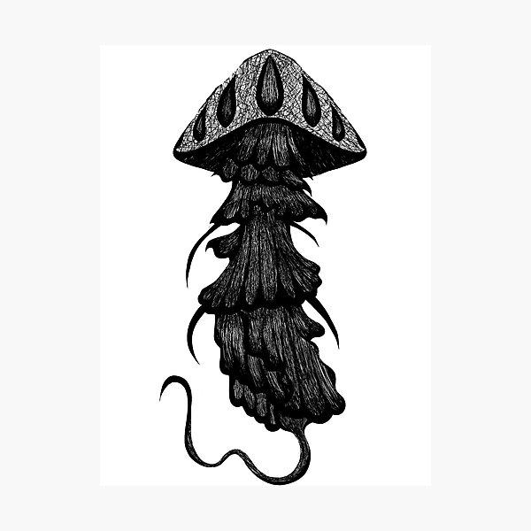 Item preview, Pen and Ink Jelly Fish Digitalized designed and sold by Rachel Breitenbach.