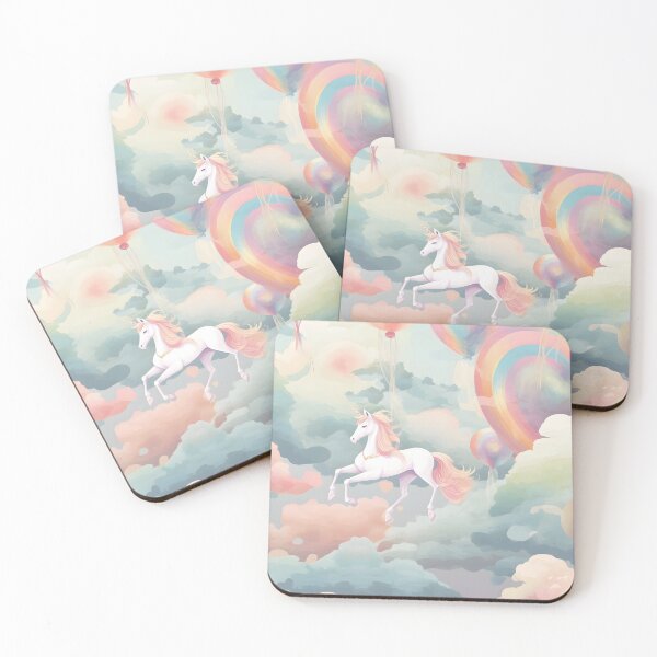 Item preview, Unicorn in the sky with balloons designed and sold by HaberkaDesign.