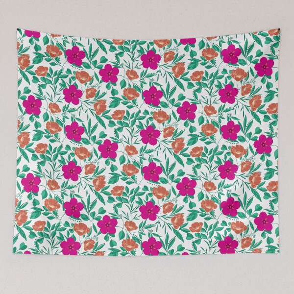Item preview, Pink Forget-Me-Not-Flower - White designed and sold by JaselviiStudio.
