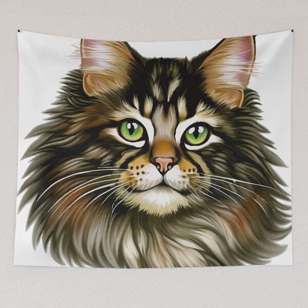Item preview, Cat Maine Coon Head designed and sold by OgaJames.