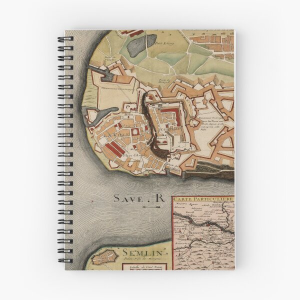 Item preview, Old Belgrade Serbia Map (1700) Vintage Serbian Capital City Atlas designed and sold by BravuraMedia.