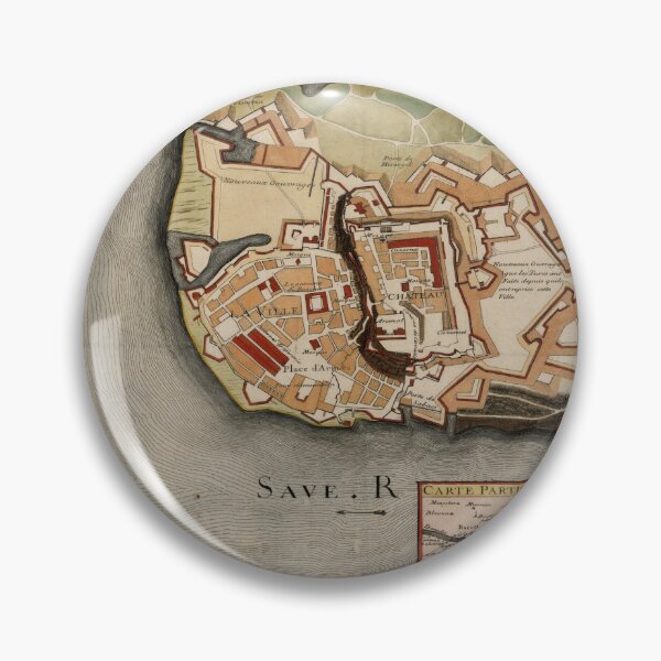 Item preview, Old Belgrade Serbia Map (1700) Vintage Serbian Capital City Atlas designed and sold by BravuraMedia.