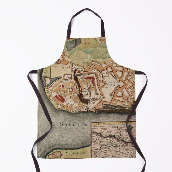 Item preview, Old Belgrade Serbia Map (1700) Vintage Serbian Capital City Atlas designed and sold by BravuraMedia.