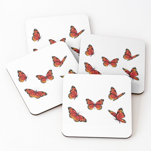 Item preview, red beautiful butterfly flying stickers designed and sold by Eden3.