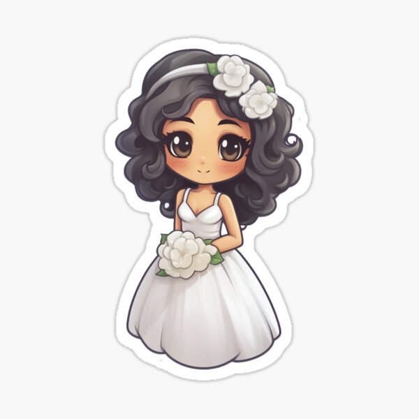 Cute Bride toon kawaii chibi Sticker