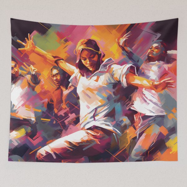 Item preview, Dancer abstract painting for tv cover designed and sold by HaberkaDesign.