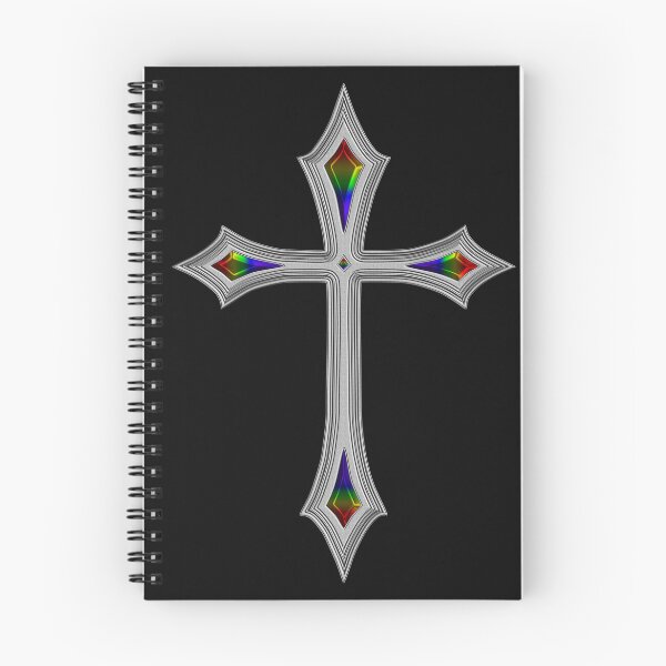 Item preview, Gothic LGBT Pride Gems cross designed and sold by TheirChoice.